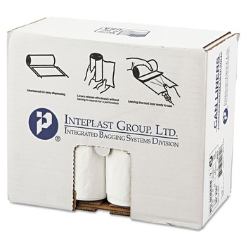 Inteplast Group 30 Gallon .7 mil 30 in. x 36 in. Low Density Can Liner - White (200/Carton)
