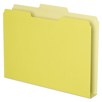 Pendaflex 1.5 in. Expansion 1/3-Cut Assorted Tabs Double Stuff Letter File Folders - Yellow (50/Pack)