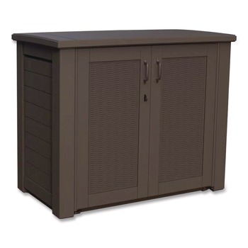 Rubbermaid Bridgeport Storage Cabinet 16.44 cu ft 4 ft x 2 ft x 3 ft Black Oak