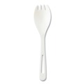 Food Service | World Centric RK-PS-B TPLA Compostable Plastic Cutlery Spork - White (1000/Carton) image number 0