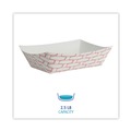 Food Trays, Containers, and Lids | Boardwalk BWK30LAG250 2.5 lbs. Capacity Paper Food Baskets - Red/White (500/Carton) image number 4