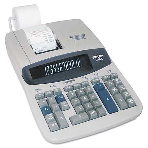  | Victor 15606 5.2 Lines/Sec Two-Color Ribbon Printing Calculator - Black/Red Print image number 0