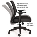 Office Chairs | Alera ALEWX42BME17 17.09 in. to 20.83 in. Seat Height Supports Up to 275 lbs. Wessex Ergonomic Fabric Mesh Swivel Task Chair - Black image number 8