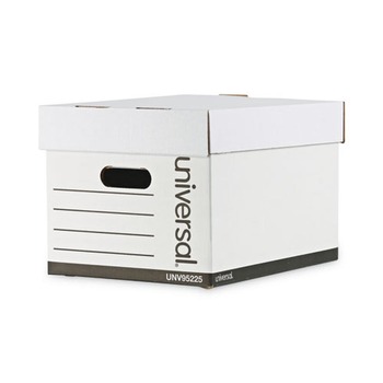 Universal Professional-Grade Heavy-Duty Letter/Legal File Storage Boxes - White (12/Carton)