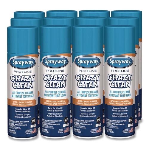 Odor Control | Sprayway PRO LINE 1000057179 19 oz. Aerosol Spray Orange Citrus Crazy Clean - Orange Scent (12/Carton) image number 0