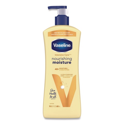 Cleaning & Janitorial Supplies | Vaseline 07900 Intensive Care 20.3 oz. Pump Bottle Essential Healing Body Lotion (4/Carton) image number 0