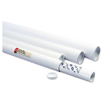 Quality Park QUA46008 White Mailing Tubes, 24-in Long, 2-in Diameter, White, 25/carton