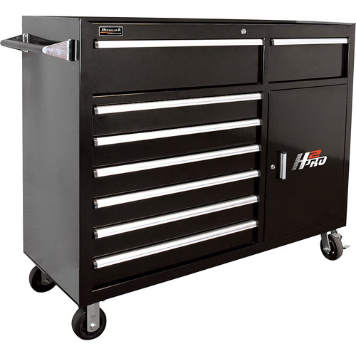 Cabinets | Homak BK04056082 56 in. H2Pro Series 8-Drawer Roller Cabinet - Black image number 0