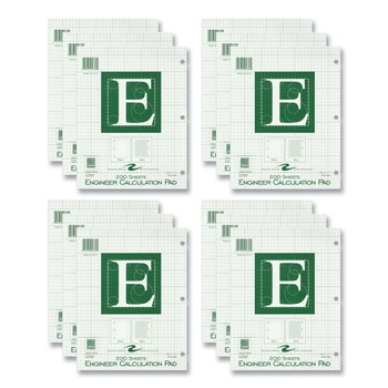 Roaring Spring 95389 8.5 in. x 11 in. Sheets Engineer Pad - Light Green (12/Carton)