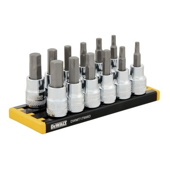 Dewalt (12-Piece) 3/8 in. Drive SAE and MM Hex Bit Socket Set