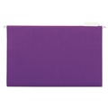  | Universal UNV14220 Deluxe Bright Color Legal Size 1/5-Cut Tab Hanging File Folders - Violet (25/Box) image number 2