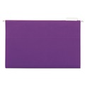 Office Jansan | Universal UNV14220 Deluxe Bright Color Legal Size 1/5-Cut Tab Hanging File Folders - Violet (25/Box) image number 2