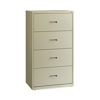 Hirsh Industries 30 in. x 18.62 in. x 52.5 in. 4 Letter/Legal/A4-Size File Drawers Lateral File Cabinet - Putty