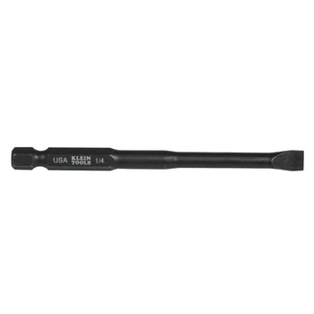 Klein Tools SL14355 5-Piece 1/4 in. Slotted 3-1/2 in. Power Driver Bit Set