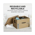 Office Jansan | Bankers Box 7718201 SmoothMove 17 in. x 21 in. x 17 in. Half Slotted Container Classic Moving/Storage Boxes - Large, Brown/Blue (5/Carton) image number 6