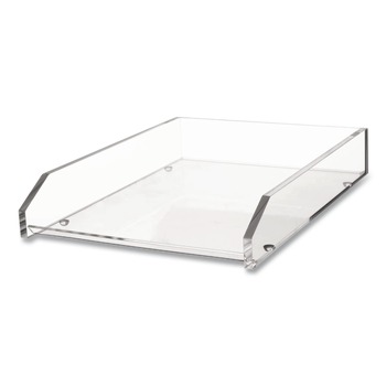 Kantek 1 Section 10-1/2 in. x 13.75 in. x 2-1/2 in. Clear Acrylic Letter Tray Files - Clear