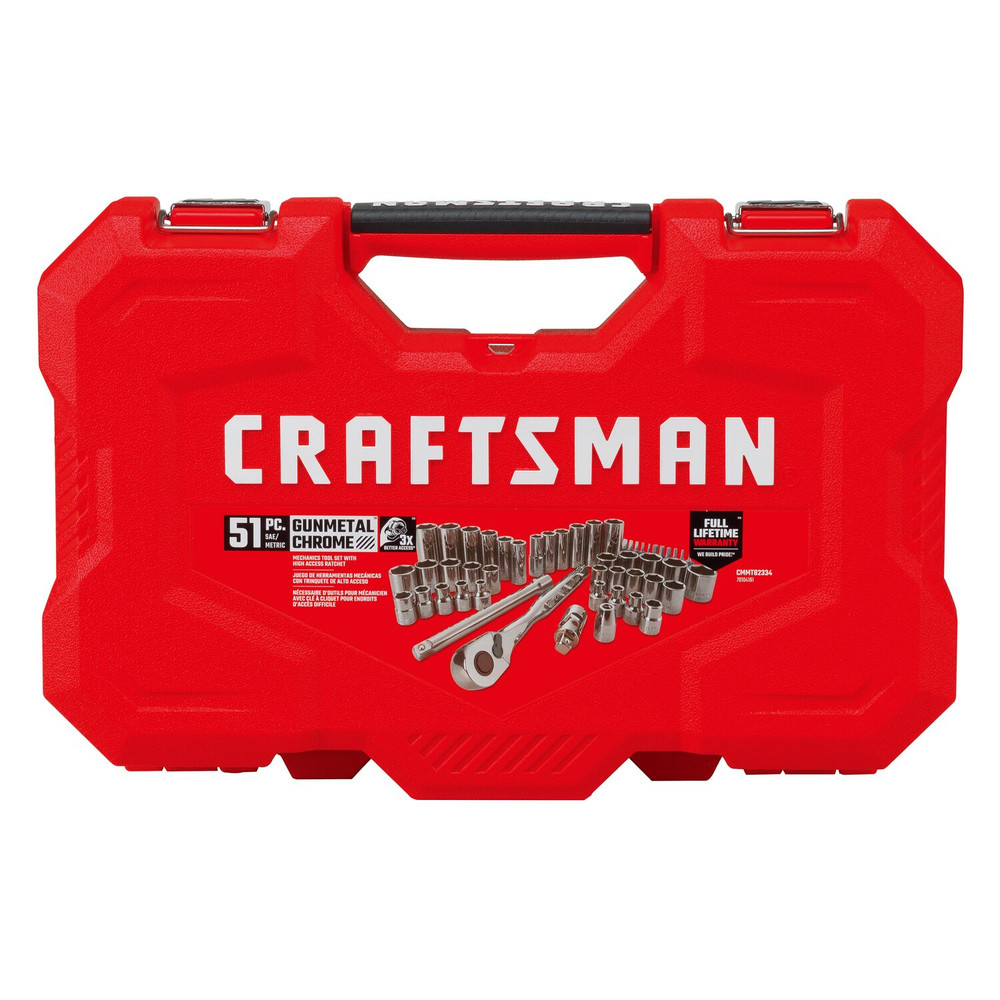 Craftsman Mechanics Tool Set Gunmetal Chrome (51Piece)