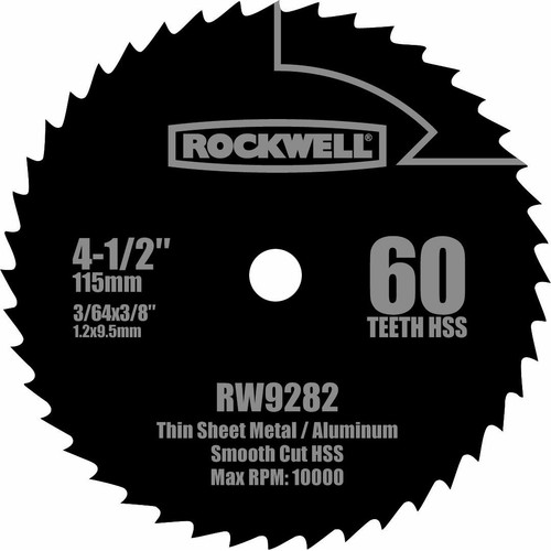 Rockwell Rw9282 4 1 2 In 60t Hss Compact Circular Saw Blade Cpo