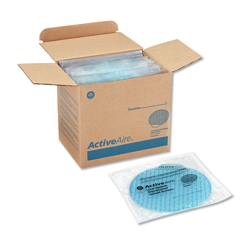 Odor Control | Georgia Pacific Professional 48260 ActiveAire Deodorizer Urinal Screen with Side Tab - Coastal Breeze Scent, Blue (12/Carton) image number 0