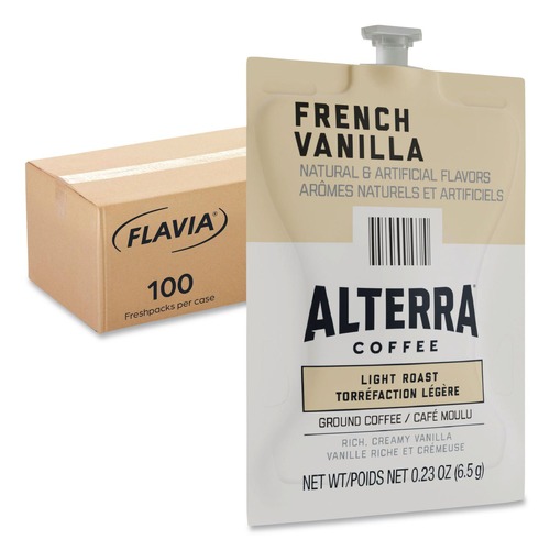 Coffee | FLAVIA 48009 0.23 oz. Pouch Alterra Coffee Freshpack - French Vanilla (100/Carton) image number 0