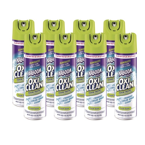 Cleaning & Janitorial Supplies | Kaboom 57037-00071 19 oz. Spray Can Foamtastic Bathroom Cleaner - Fresh Scent (8/Carton) image number 0