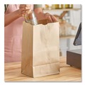 Cleaning & Janitorial Supplies | Ross & Wallace Paper Products 100321500PK/BL 8.13 in. x 5.88 in. x 12.5 in. #20 Squat Size Grocery Paper Bags - Kraft (500/Bundle) image number 3