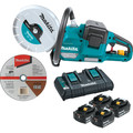 Concrete Saws | Makita XEC01PT1 18V X2 (36V) LXT Brushless Lithium-Ion 9 in. Cordless Power Cutter with AFT Electric Brake Kit with 4 Batteries (5 Ah) image number 0