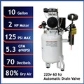New Year New Savings! Save $25 off $150 | California Air Tools CAT-10020DCAD-22060 2 HP 10 Gallon Ultra Quiet and Oil-Free Dolly Air Compressor with Air Dryer image number 6
