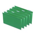 Office Jansan | Universal UNV14217EE 1/5 Cut Tab Legal Size Deluxe Color Hanging File Folders - Bright Green (25/Box) image number 0