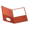 Office Jansan | Oxford 78511 Earthwise 100-Sheet Capacity 11 in. x 8.5 in. 100% Recycled Paper Twin-Pocket Portfolio - Red (25/Box) image number 0