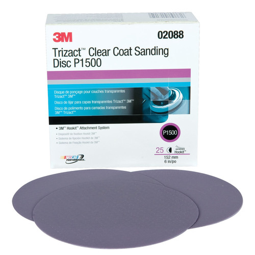  | 3M 2088 Trizact Hookit Clearcoat Sanding Disc image number 0
