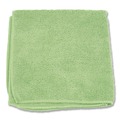 Cleaning Cloths | Boardwalk BWK12GRECLOTH 12 in. x 12 in. Microfiber Cloths - Green (12/Pack) image number 1
