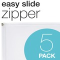 Office Jansan | Pendaflex 84190GW 10 in. x 13 in. Poly Zipper Closure Envelope - Clear (5/Pack) image number 1
