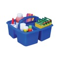 Office Jansan | Storex 00941U06C 9.25 in. x 9.25 in. x 5.25 in. 3 Sections Small Art Caddies - Assorted Colors (5/Pack) image number 5