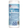 Hand Wipes | Clorox 01593 7 in. x 8 in. 1-Ply Disinfecting Wipes - Fresh Scent, White image number 3