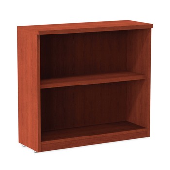 Alera 31.75 in. x 14 in. x 29.5 in. Valencia Series 2-Shelf Bookcase - Medium Cherry