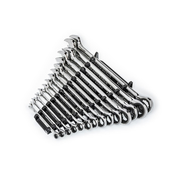 HAND TOOLS | GearWrench 86959 14-Piece 90-Tooth 12 Point SAE Combination Ratcheting Wrench Set