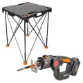  | Worx WX066-550L-BNDL Axis Conv Jigsaw to Reciprocating Saw and Sidekick Portable Work Table image number 0