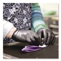 Cleaning Gloves | Ammex ABNPF44100 3 mil Thick Powder-Free Nitrile Exam Gloves - Medium, Black (100/Box) image number 4