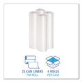 Trash Bags | Boardwalk BWK534 33 in. x 39 in. 1.4 mil 33 gal. Recycled Low-Density Polyethylene Can Liners - Clear (100/Carton) image number 2