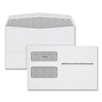 Adams 5.63 in. x 9 in. 1099 Double Window Envelope - White (24/Pack)
