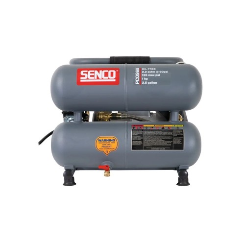 SENCO 1.5 HP 2.5 Gallon Oil-Free Twin Stack Air Compressor - PC0968