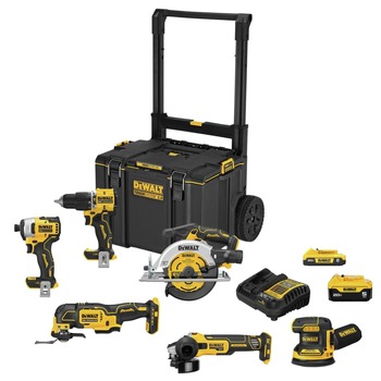 Factory Reconditioned Dewalt 20V MAX Brushless Lithium-Ion Cordless 6-Tool Combo Kit (5 Ah/2 Ah)