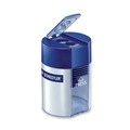 Office & Office Supplies | Staedtler 512001BK03 1.57 in. x 1.65 in. x 2.2 in. Handheld Manual Double-Hole Plastic Sharpener - Blue/Silver (6/Box) image number 1