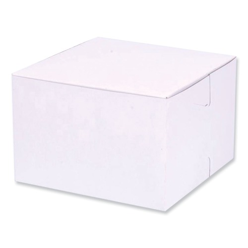 Food Trays, Containers, and Lids | SCT 1509 6 in. x 6 in. x 4 in. Paper Standard Bakery Boxes - White (250/Carton) image number 0