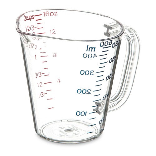 Office Jansan | Carlisle 4314207 1 Pint Commercial Plastic Measuring Cup - Clear image number 0