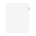 Office Jansan | Avery 01392 11 in. x 8.5 in. 26-Tab Exhibit V Avery-Style Preprinted Legal Side Tab Divider - White (25/Pack) image number 0