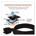 Cooling Gear | Ergodyne 12332 Chill-Its 6700 One Size Fits Most Cooling Bandana Polymer Tie Headband - Black image number 1