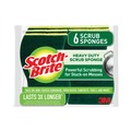 Bulk Savings Pricing 2 | Scotch-Brite 426 4.5 in. x 2.7 in. 0.6 in. Thick Heavy-Duty Scrub Sponge - Yellow/Green (6/Pack) image number 2