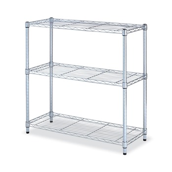 Alera 36 in. x 14 in. x 36 in. 3-Shelf Residential Wire Shelving - Silver